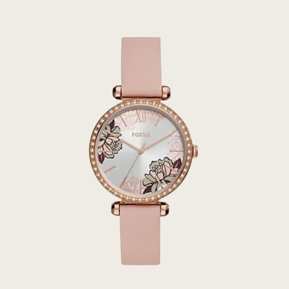 Fossil BQ3604 Tillie Three-Hand Blush Leather Watch - Picture 1 of 8